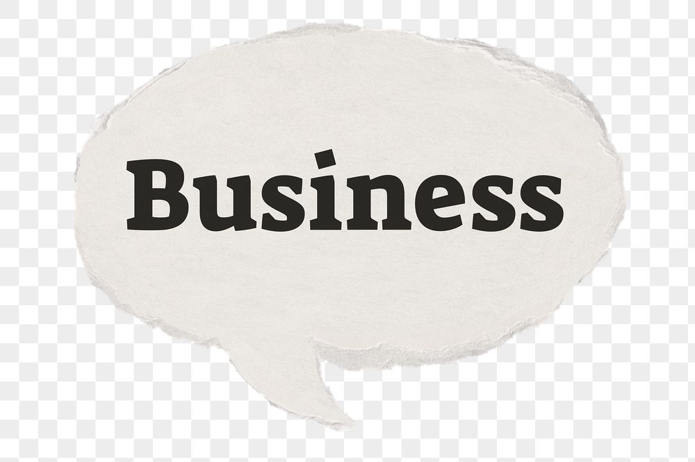 Business png speech bubble typography | Free PNG - rawpixel