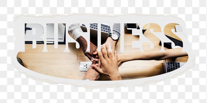 Business png word sticker, ripped | Free PNG - rawpixel