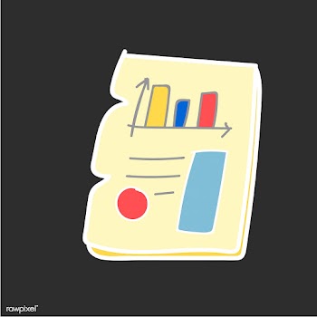 Business report chart doodle | Free stock vector - 24590
