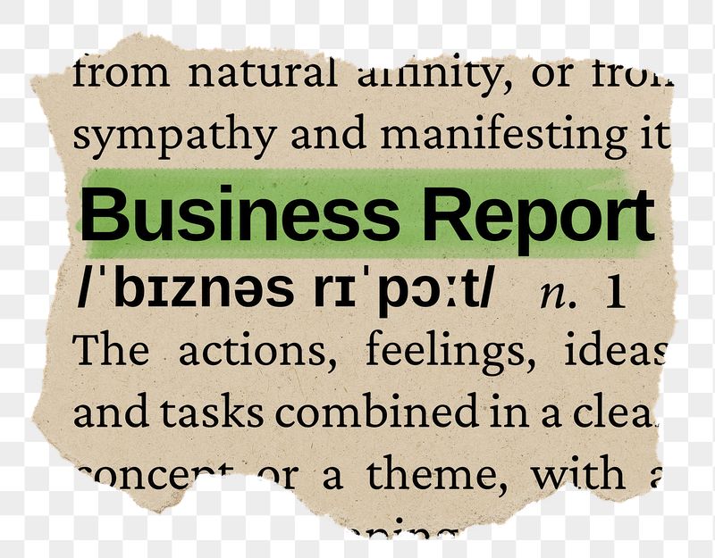 Business report png word sticker, | Free PNG - rawpixel
