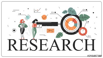 Business research concept web banner