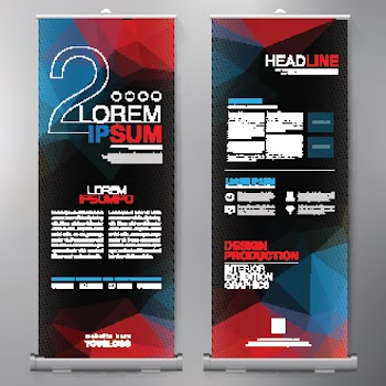 Business Roll Up. Standee Design. Banner Template. Presentation and Brochure Flyer. Vector illustration