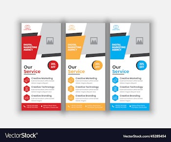 business rollup banner template design modern x b