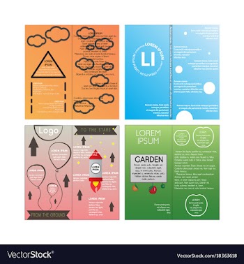 Business set brochure template layout cover vector image