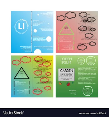 Business set brochure template layout cover vector image