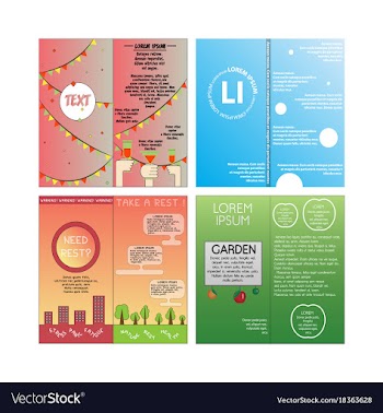 Business set brochure template layout cover vector image