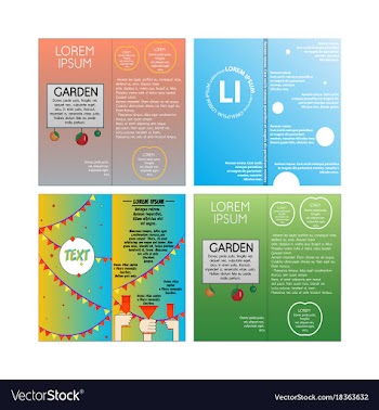 Business set brochure template layout cover vector image