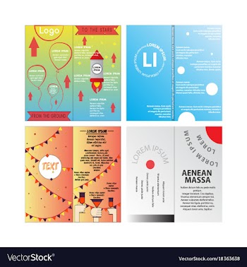 Business set brochure template layout cover vector image