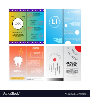 Business set brochure template layout cover vector image