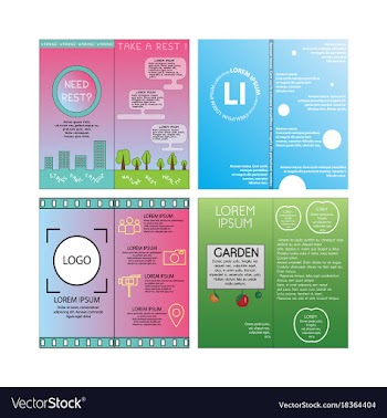 Business set brochure template layout cover vector image