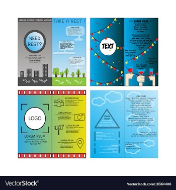 Business set brochure template layout cover vector image