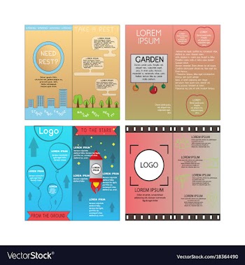Business set brochure template layout cover vector image