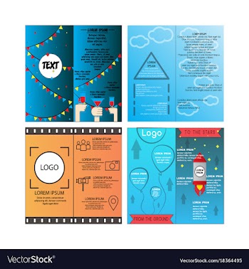 Business set brochure template layout cover vector image