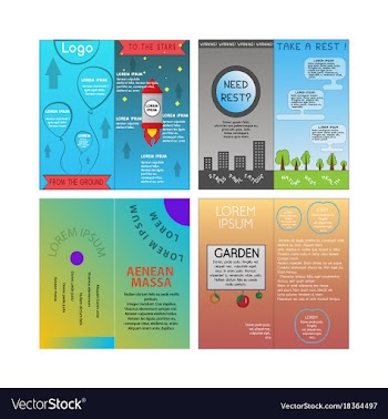 Business set brochure template layout cover vector image