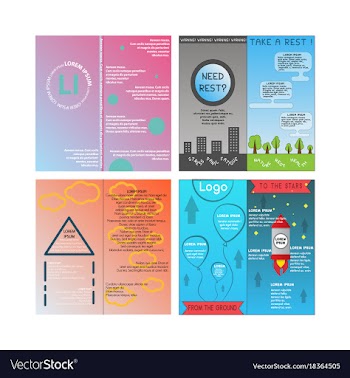 Business set brochure template layout cover vector image