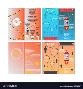 Business set brochure template layout cover vector image