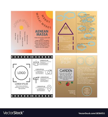 Business set brochure template layout cover vector image