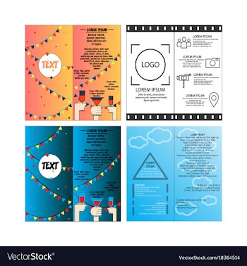Business set brochure template layout cover vector image