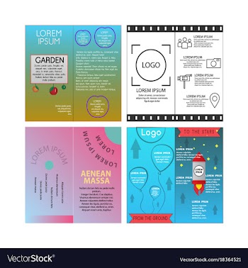 Business set brochure template layout cover vector image