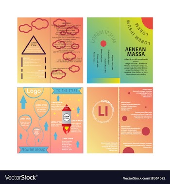 Business set brochure template layout cover vector image