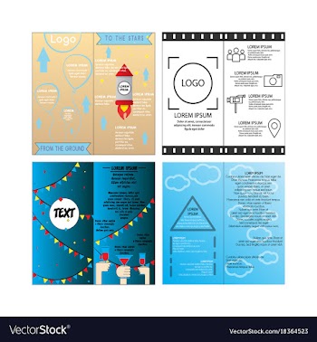 Business set brochure template layout cover vector image