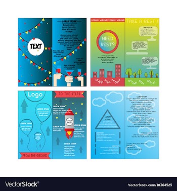 Business set brochure template layout cover vector image