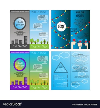 Business set brochure template layout cover vector image