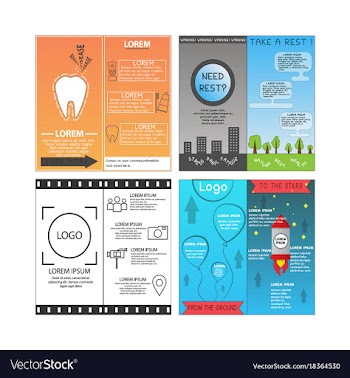 Business set brochure template layout cover vector image