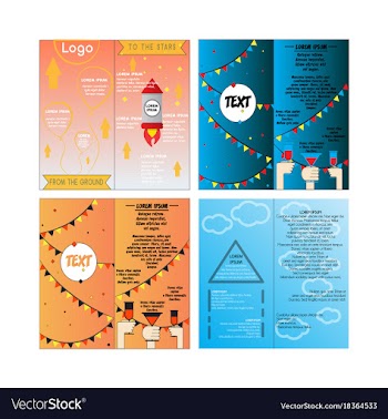 Business set brochure template layout cover vector image