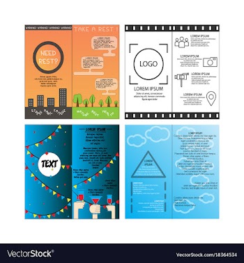 Business set brochure template layout cover vector image