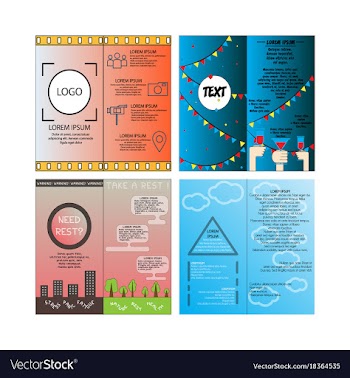 Business set brochure template layout cover vector image