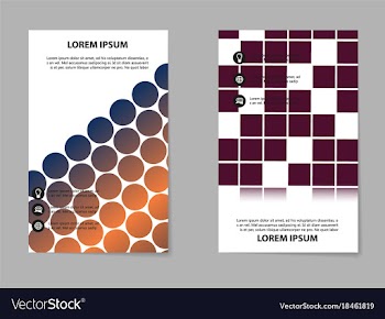 Business set brochure template layout cover vector image