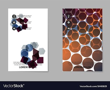 Business set brochure template layout cover vector image