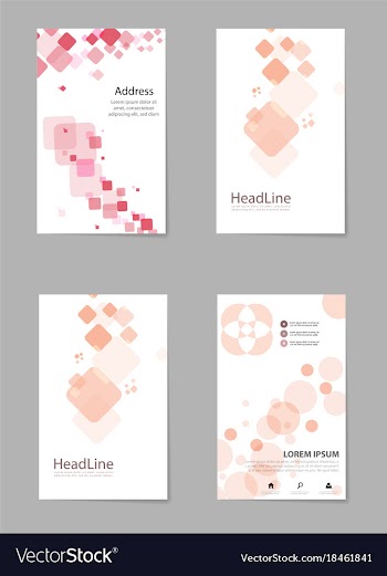Business set brochure template layout cover vector image