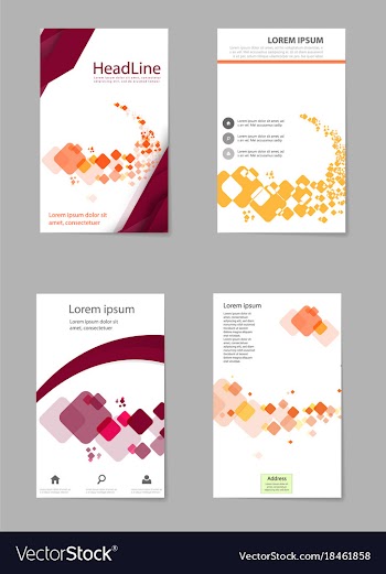 Business set brochure template layout cover vector image
