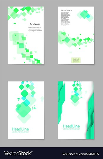 Business set brochure template layout cover vector image