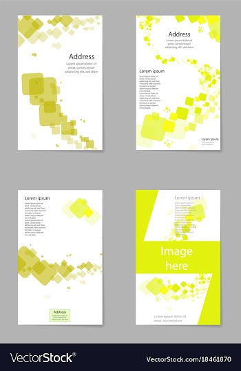 Business set brochure template layout cover vector image