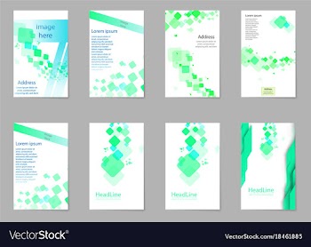 Business set brochure template layout cover vector image