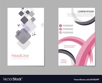 Business set brochure template layout cover vector image