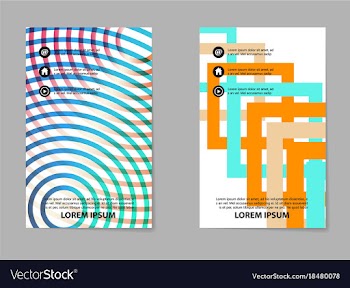 Business set brochure template layout cover vector image