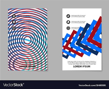 Business set brochure template layout cover vector image