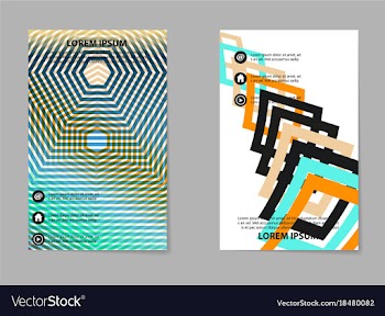 Business set brochure template layout cover vector image