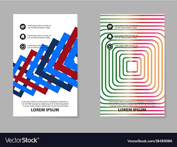 Business set brochure template layout cover vector image