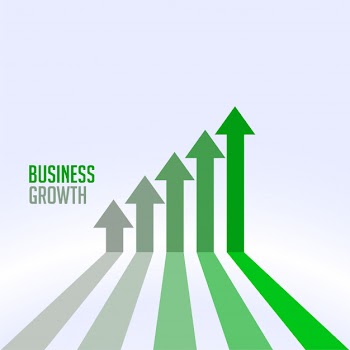 Business success and growth chart arrow concept Free Vector