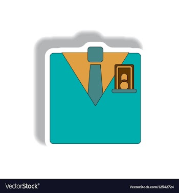 Business suit and tie in paper vector image