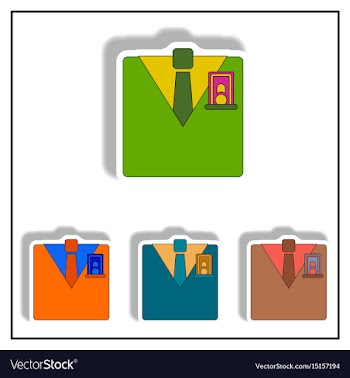 Business suit and tie vector image