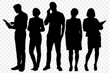 Business team png silhouette clipart, | Free PNG - rawpixel