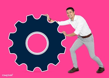 Business team with a large magnet | Free stock psd mockup - 492963