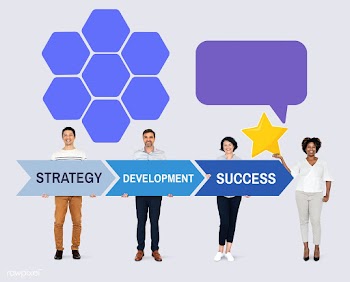 Business team with a strategy for success | Free stock psd mockup - 504354