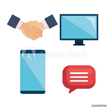 business teamwork set icons